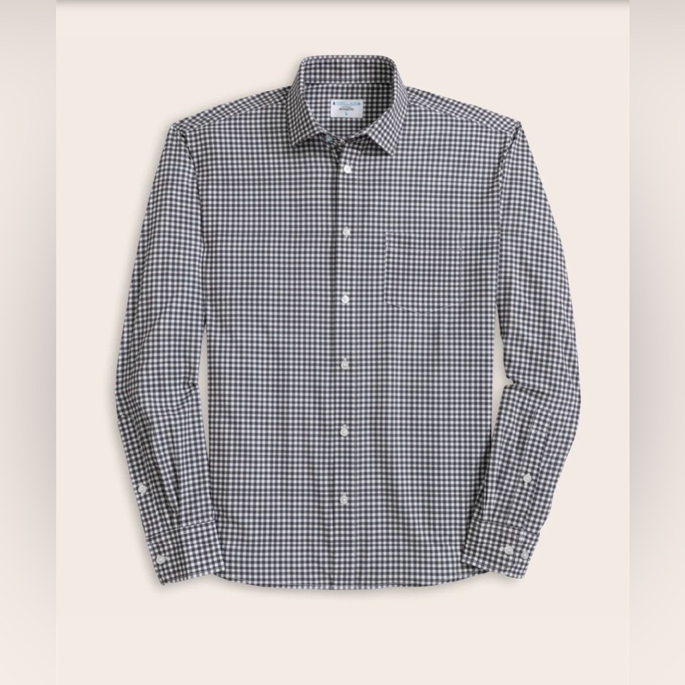 @COLLAR Range Shirt - White and Black Gingham Size XL Athletic Fit
